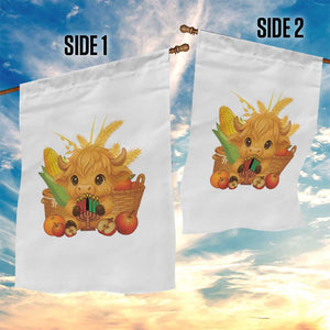Cute Highland Cow With Kwanzaa Kinara And Presents Garden Flag African Heritage Gift TS12 Print Your Wear