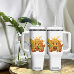 Cute Highland Cow With Kwanzaa Kinara And Presents Tumbler With Handle African Heritage Gift TS12 Print Your Wear