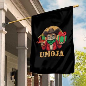Funny Umoja Holiday Gift Garden Flag CowCat Kwanzaa Kinara Candle And Presents TS12 Print Your Wear
