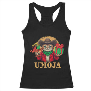 Funny Umoja Holiday Gift Racerback Tank Top CowCat Kwanzaa Kinara Candle And Presents TS12 Black Print Your Wear