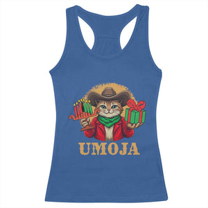 Funny Umoja Holiday Gift Racerback Tank Top CowCat Kwanzaa Kinara Candle And Presents TS12 Royal Blue Print Your Wear