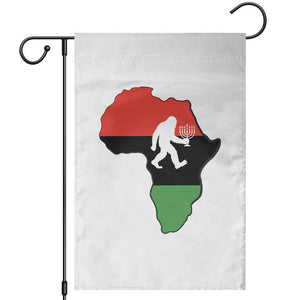 Funny Kwanzaa Bigfoot Lover Garden Flag Festival Of Lights African Heritage Gift - Print Your Wear