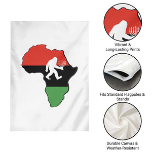 Funny Kwanzaa Bigfoot Lover Garden Flag Festival Of Lights African Heritage Gift - Print Your Wear