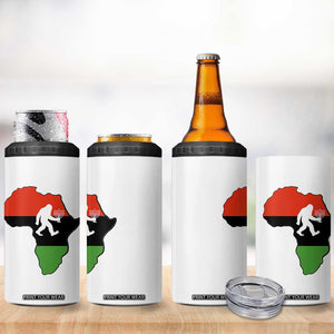 Funny Kwanzaa Bigfoot Lover 4 in 1 Can Cooler Tumbler Festival Of Lights African Heritage Gift - Print Your Wear