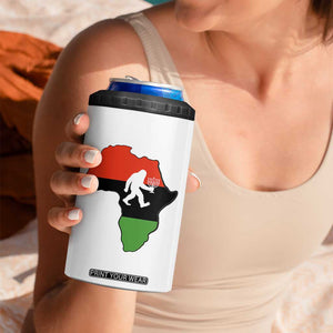 Funny Kwanzaa Bigfoot Lover 4 in 1 Can Cooler Tumbler Festival Of Lights African Heritage Gift - Print Your Wear