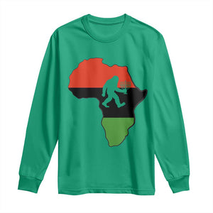Funny Kwanzaa Bigfoot Lover Long Sleeve Shirt Festival Of Lights African Heritage Gift - Print Your Wear