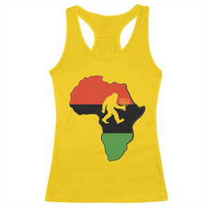 Funny Kwanzaa Bigfoot Lover Racerback Tank Top Festival Of Lights African Heritage Gift - Print Your Wear