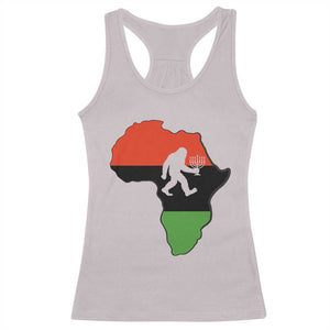 Funny Kwanzaa Bigfoot Lover Racerback Tank Top Festival Of Lights African Heritage Gift TS12 Ice Gray Print Your Wear