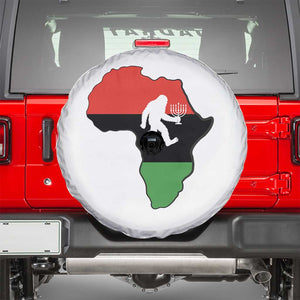 Funny Kwanzaa Bigfoot Lover Spare Tire Cover Festival Of Lights African Heritage Gift TS12 White Print Your Wear