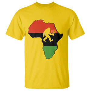 Funny Kwanzaa Bigfoot Lover T Shirt Festival Of Lights African Heritage Gift - Print Your Wear