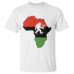 Funny Kwanzaa Bigfoot Lover T Shirt Festival Of Lights African Heritage Gift TS12 White Print Your Wear