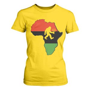 Funny Kwanzaa Bigfoot Lover T Shirt For Women Festival Of Lights African Heritage Gift - Print Your Wear