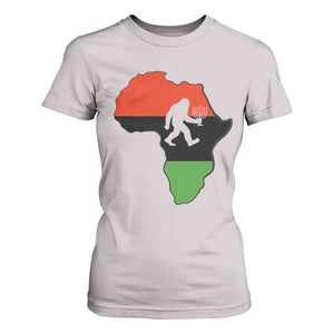 Funny Kwanzaa Bigfoot Lover T Shirt For Women Festival Of Lights African Heritage Gift TS12 Ice Gray Print Your Wear