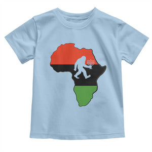 Funny Kwanzaa Bigfoot Lover Toddler T Shirt Festival Of Lights African Heritage Gift TS12 Light Blue Print Your Wear