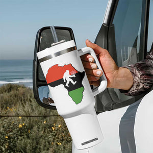 Funny Kwanzaa Bigfoot Lover Tumbler With Handle Festival Of Lights African Heritage Gift - Print Your Wear