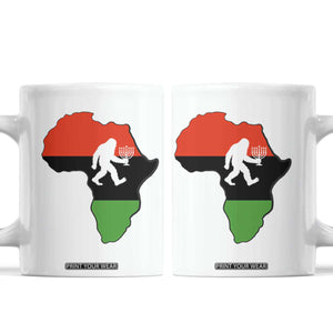 Funny Kwanzaa Bigfoot Lover Coffee Mug Festival Of Lights African Heritage Gift TS12 White Print Your Wear