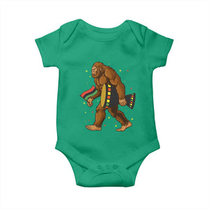 Funny Kwanzaa Bigfoot Lover Baby Onesie African American Holiday Gift - Print Your Wear
