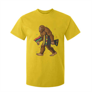 Funny Kwanzaa Bigfoot Lover T Shirt For Kid African American Holiday Gift - Print Your Wear