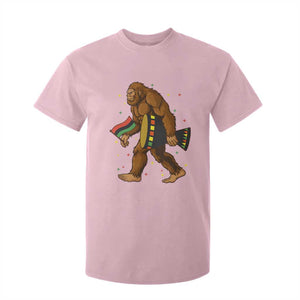 Funny Kwanzaa Bigfoot Lover T Shirt For Kid African American Holiday Gift TS12 Light Pink Print Your Wear