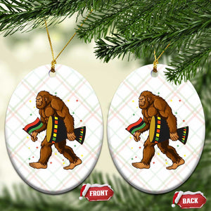 Funny Kwanzaa Bigfoot Lover Ceramic Ornament African American Holiday Gift - Print Your Wear