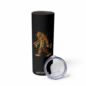 Funny Kwanzaa Bigfoot Lover Skinny Tumbler African American Holiday Gift - Print Your Wear