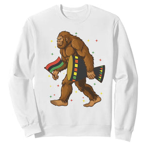 Funny Kwanzaa Bigfoot Lover Sweatshirt African American Holiday Gift - Print Your Wear