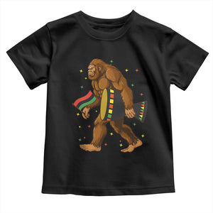 Funny Kwanzaa Bigfoot Lover Toddler T Shirt African American Holiday Gift - Print Your Wear