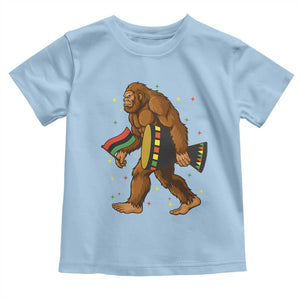Funny Kwanzaa Bigfoot Lover Toddler T Shirt African American Holiday Gift TS12 Light Blue Print Your Wear