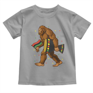 Funny Kwanzaa Bigfoot Lover Toddler T Shirt African American Holiday Gift - Print Your Wear