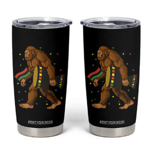 Funny Kwanzaa Bigfoot Lover Tumbler Cup African American Holiday Gift - Print Your Wear
