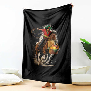 Kwanzaa Cowboy Throw Blanket Funny African American Festival Gift TS12 Print Your Wear