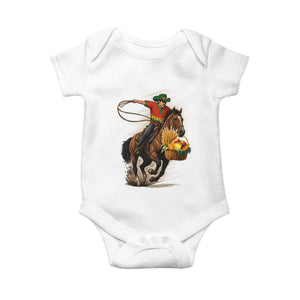Kwanzaa Cowboy Baby Onesie Funny African American Festival Gift TS12 White Print Your Wear