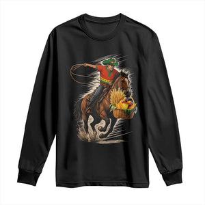 Kwanzaa Cowboy Long Sleeve Shirt Funny African American Festival Gift TS12 Black Print Your Wear