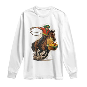 Kwanzaa Cowboy Long Sleeve Shirt Funny African American Festival Gift TS12 White Print Your Wear
