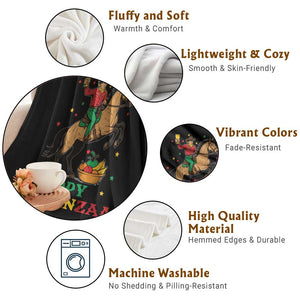 Happy Kwanzaa Cowboy Throw Blanket Funny African Holiday Gift - Print Your Wear
