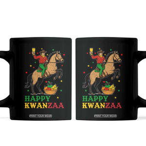 Happy Kwanzaa Cowboy Coffee Mug Funny African Holiday Gift TS12 Black Print Your Wear