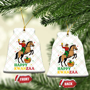 Happy Kwanzaa Cowboy Ceramic Ornament Funny African Holiday Gift - Print Your Wear