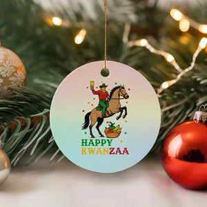 Happy Kwanzaa Cowboy Ceramic Ornament Funny African Holiday Gift - Print Your Wear