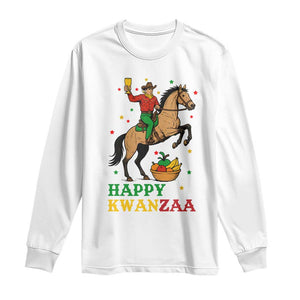 Happy Kwanzaa Cowboy Long Sleeve Shirt Funny African Holiday Gift - Print Your Wear