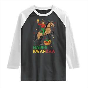 Happy Kwanzaa Cowboy Raglan Shirt Funny African Holiday Gift - Print Your Wear