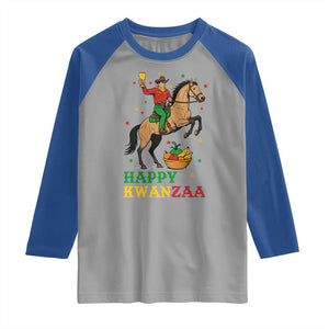 Happy Kwanzaa Cowboy Raglan Shirt Funny African Holiday Gift - Print Your Wear