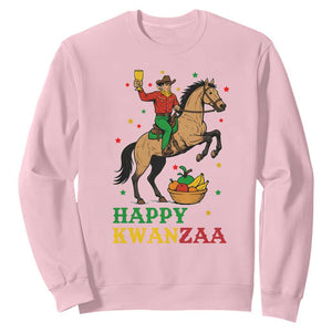 Happy Kwanzaa Cowboy Sweatshirt Funny African Holiday Gift TS12 Light Pink Print Your Wear