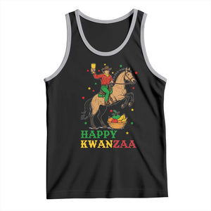 Happy Kwanzaa Cowboy Tank Top Funny African Holiday Gift TS12 Black Athletic Heather Print Your Wear