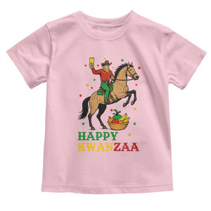 Happy Kwanzaa Cowboy Toddler T Shirt Funny African Holiday Gift TS12 Light Pink Print Your Wear