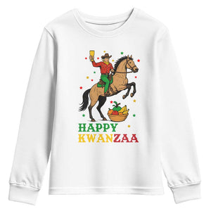 Happy Kwanzaa Cowboy Youth Sweatshirt Funny African Holiday Gift - Print Your Wear