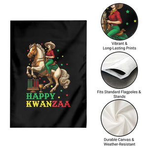 Happy Kwanzaa Cowgirl Garden Flag Funny African American Festival Gift - Print Your Wear