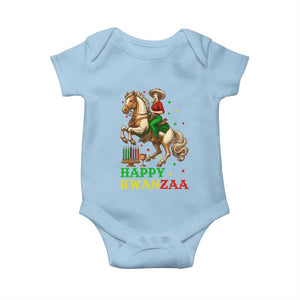 Happy Kwanzaa Cowgirl Baby Onesie Funny African American Festival Gift TS12 Light Blue Print Your Wear