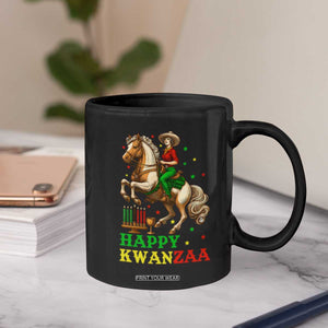 Happy Kwanzaa Cowgirl Coffee Mug Funny African American Festival Gift - Print Your Wear