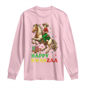 Happy Kwanzaa Cowgirl Long Sleeve Shirt Funny African American Festival Gift TS12 Light Pink Print Your Wear