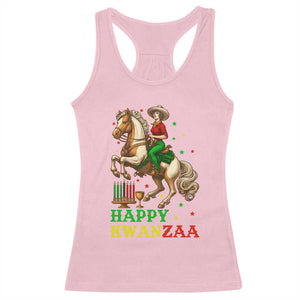 Happy Kwanzaa Cowgirl Racerback Tank Top Funny African American Festival Gift - Print Your Wear